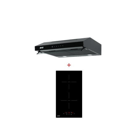 ชุดเซ็ทเครื่องดูดควันแบบมาตรฐาน + เตาฝังอินดักชั่น 2 หัว EVE HF-BK102TOUCH-60 + HB30-2IND294/TC ขนาด 60 ซม.สีดำ_0